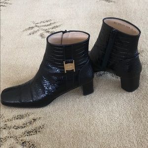 Salvatore Ferragamo Percy Crocodile Leather Bootie